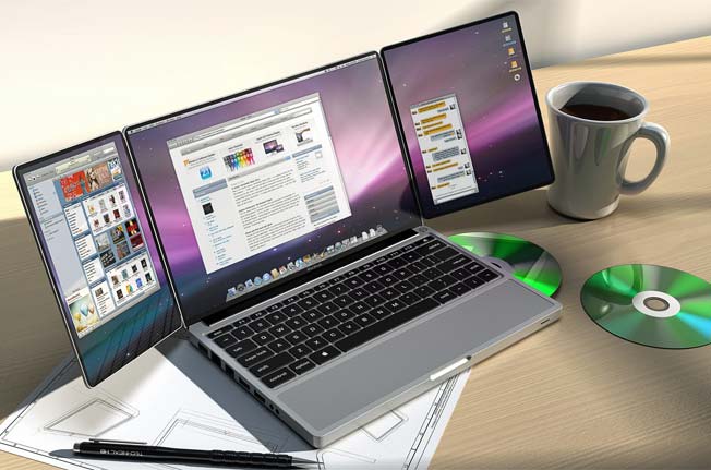 Generasi laptop masa depan … dibuat oleh industri desainer Jerman Felix 